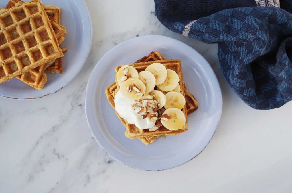 Glutenfri bananvafler