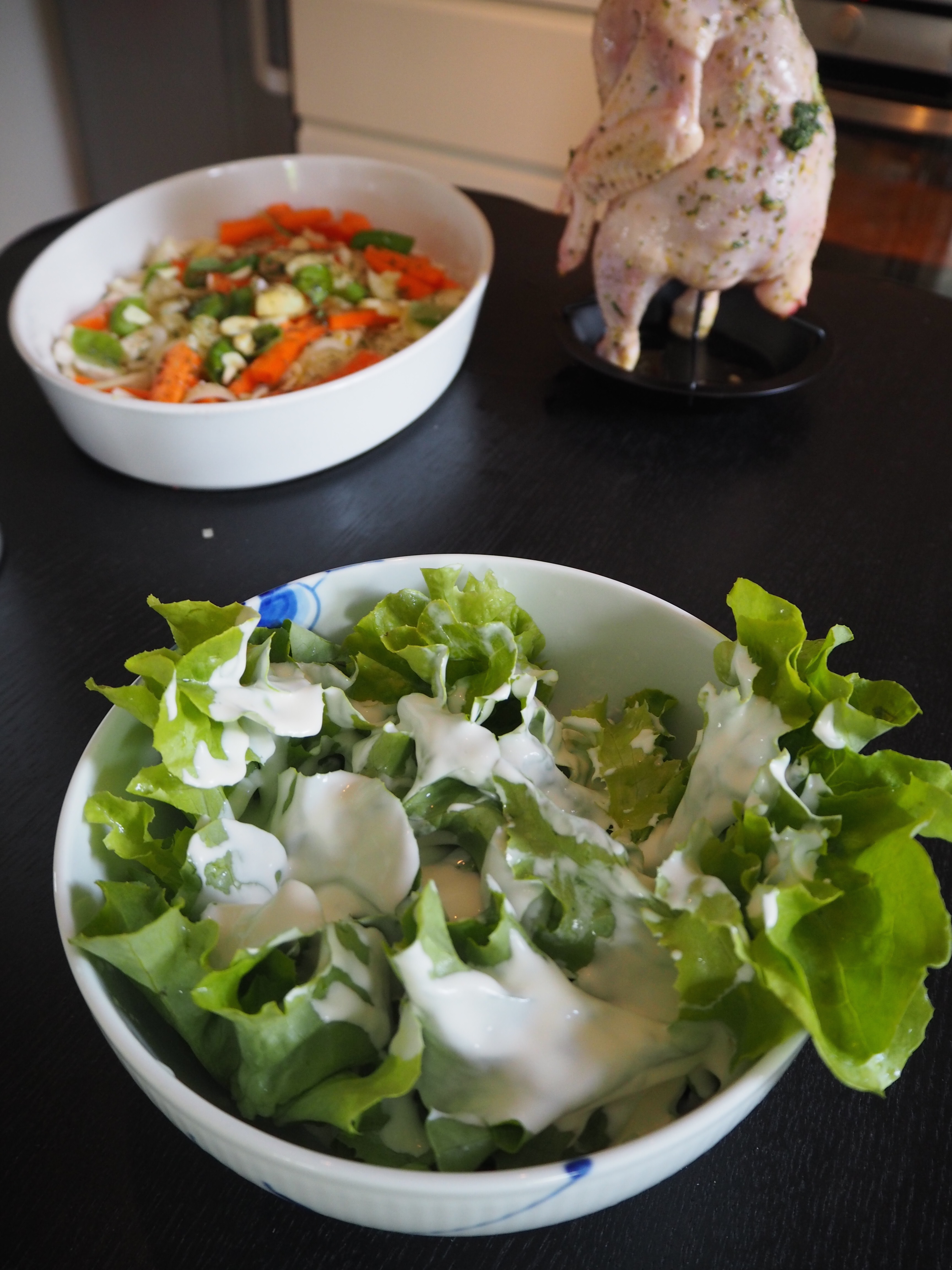 Salat med mormor-dressing