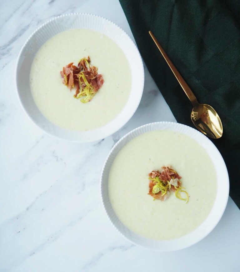 Glutenfri kartoffel-porresuppe