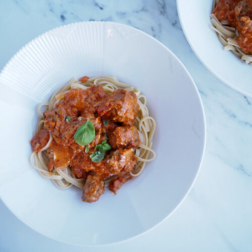 Glutenfri kødboller i tomatsauce