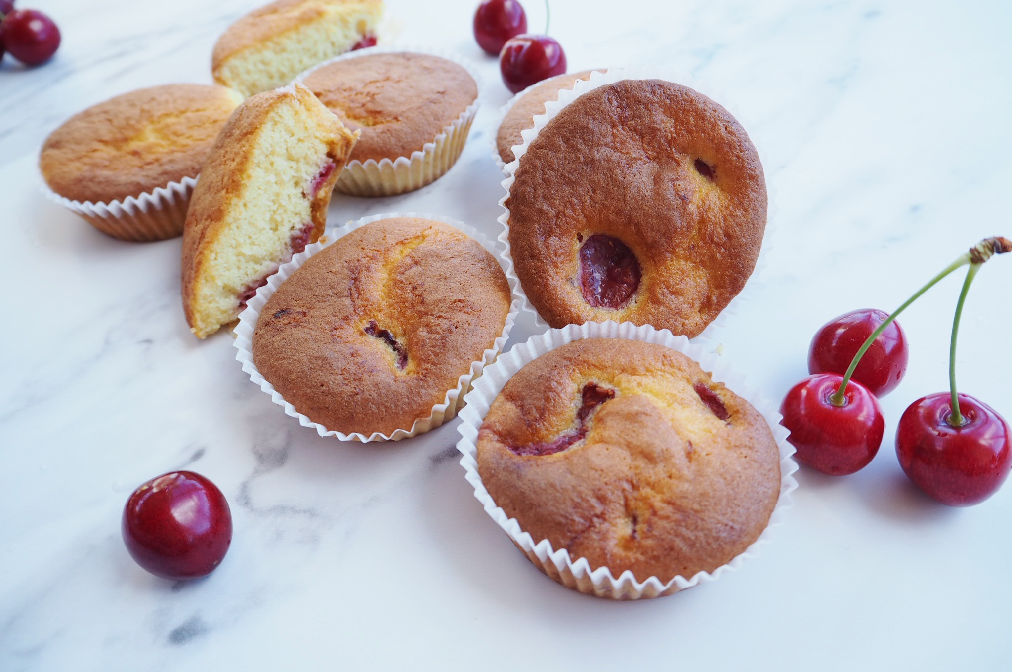Glutenfri kirsebærmuffins