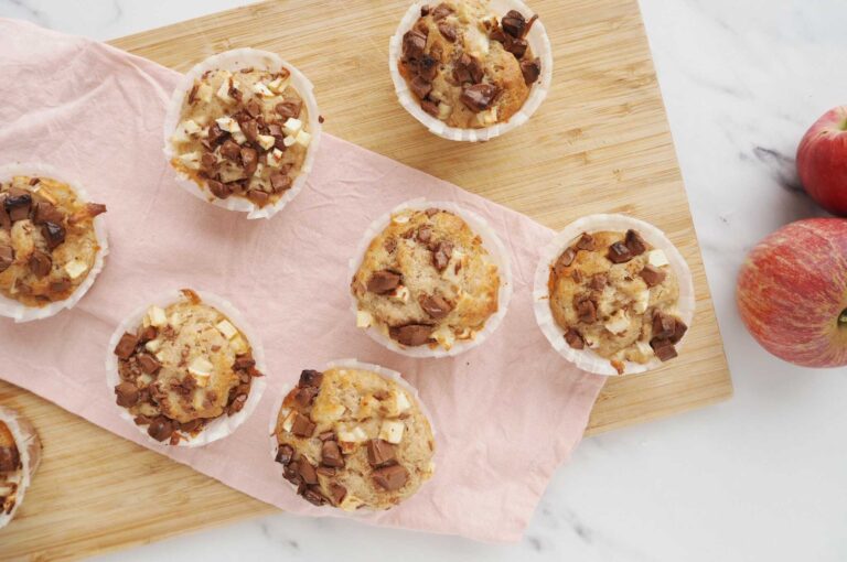 Glutenfri æblemuffins med mælkechokolade