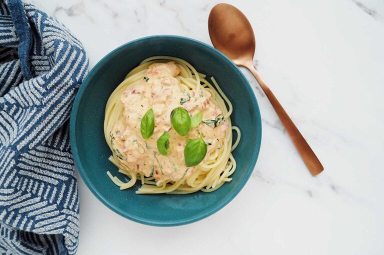 Glutenfri pasta med flødeost