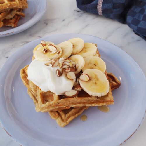 Glutenfri bananvafler