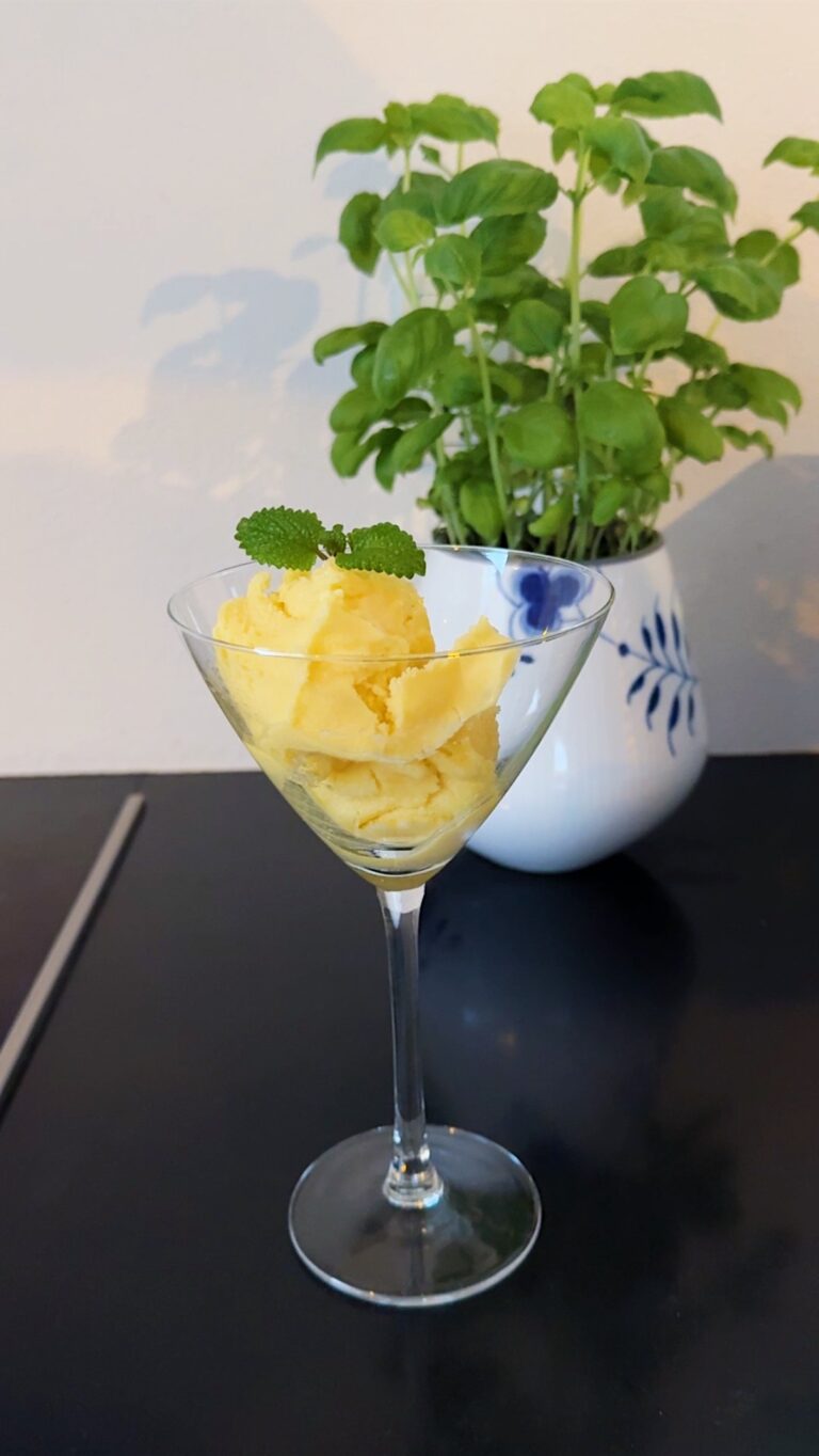 Protein mango sorbet